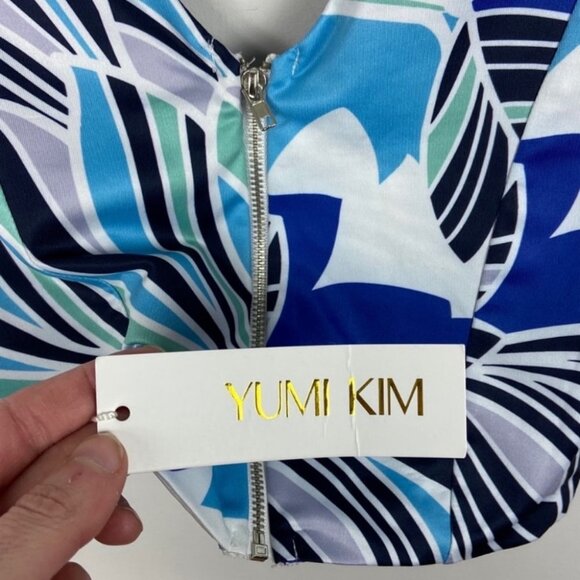 NWT Yumi Kim KnockOut Crop Top Blue V-Neck Retro Size Medium Minimal Mod New M - Picture 5 of 7